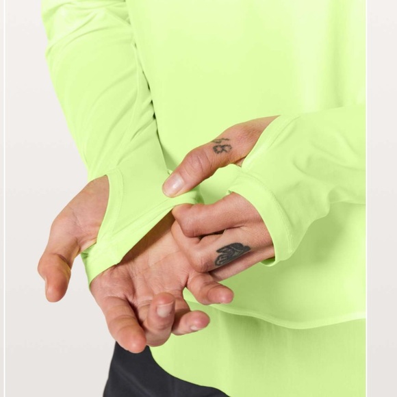 Lululemon Quick Pace Neon Yellow Long Sleeve - Picture 5 of 6